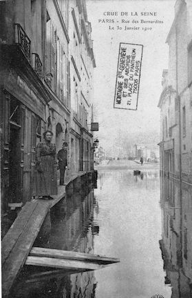 277 Crue de la Seine. Rue des Bernardins. 30 janvier 1910
