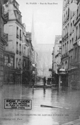 283 Les inondations de Janvier-février 1910. Rue du Haut -Pavé