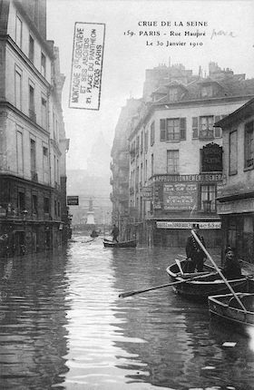 298A Crue de la Seine ( Rue du Haupré (Haut-Pavé)) 30 janvier 1910