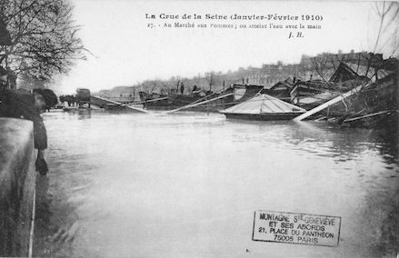 330 La crue de la Seine (janvier-février 1910) Au marché aux pommes