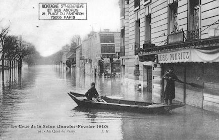 373 La crue de la Seine (janvier-février 1910) Au quai  de Passy