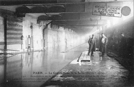 398 Crue de la Seine (jan-fév 1910) Inondation de la ligne Austerlitz-Orsay