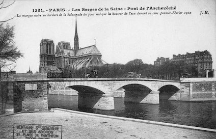 421 Crue de la Seine (jan-fév 1910) Pont de l'Archevêché