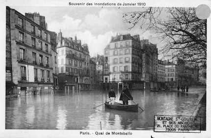 469-recto Souvenir des Inondations de Janvier 1910. Quai de Montebello