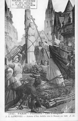 485 Panthéon. Les Fresques ( J.E.Lenepveu) Jeanne d'Arc brulée vive à Rouen en 1431