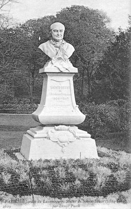 578 Jardin du Luxembourg. Statue de Sainte-Beuve par Denys Puech